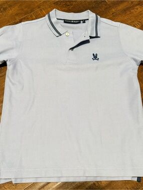 Psycho Bunny Light Blue Polo with Navy Logo